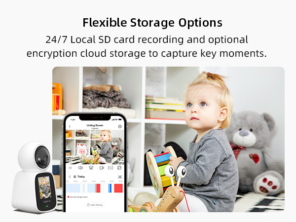 Baby monitor with camera and audio