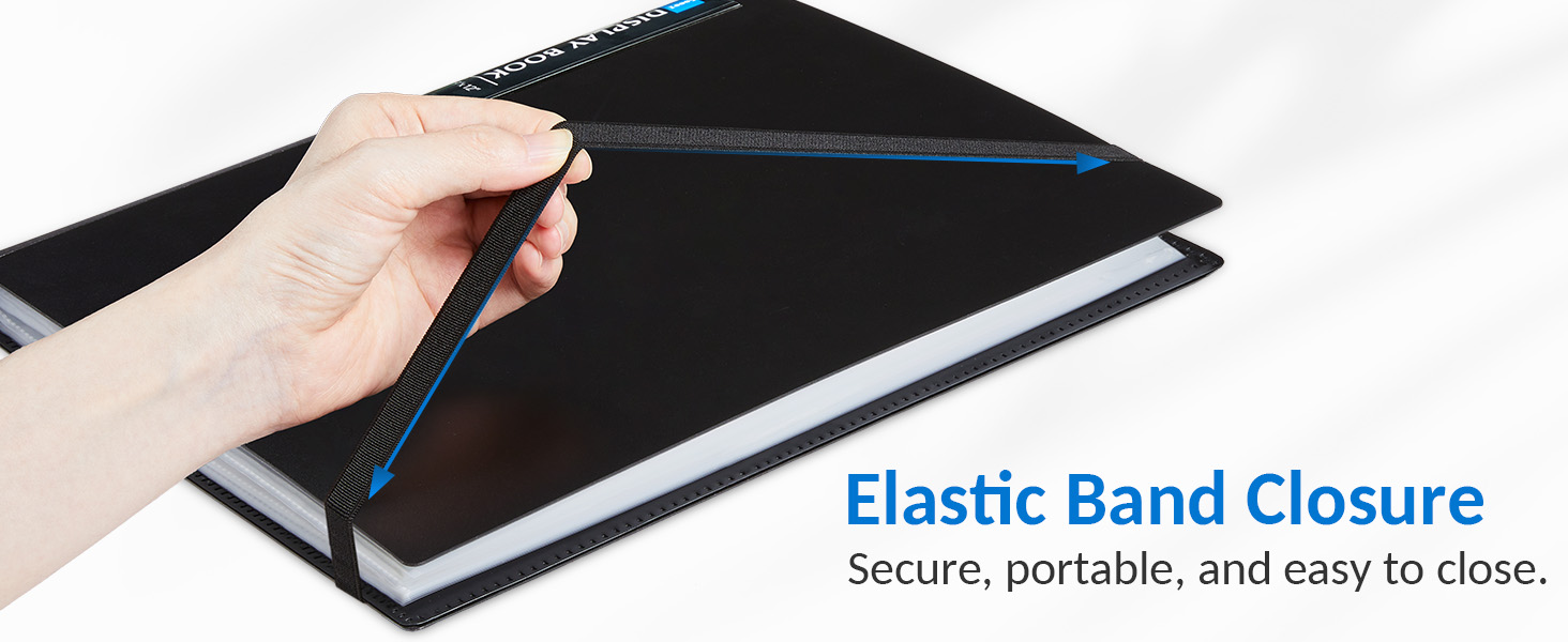 Art Portfolio 9"x12" 72 Pockets with elastic band