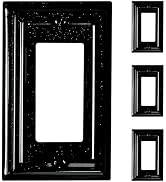 Kisrvopn Metal Electrical Outlet Covers, Light Switch Cover Wall Plates, Mid Size Thicker Decorat...