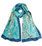 vimate 100% Large Silk Feeling Scarf -Women's Lightweight Long Silky Scarf Sunscreen Shawl Wrap N...