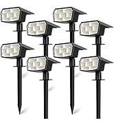 Sucolite 8-Pack Solar Spot Lights Outdoor, 59 LED Solar Lights Outdoor Waterproof, Outdoor Solar ...