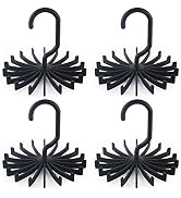 BigOtters 4 Pack Updated Twirl Tie Rack, 5.3 Inches Large Size Rotating Belt Scarf Hanger Holder ...