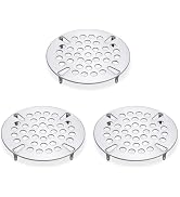 Phivan 3-1/2 Inch Commercial Sink Strainer - 304 Stainless Steel 41-Hole Clog-Free Drain Cover, P...