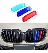 Exact Fit ///M-Colored Grille Insert Trims Compatible with BMW X3 2022 2023 Accessories for w/Sta...