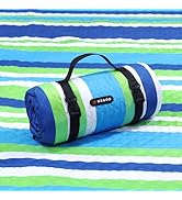 HX&OD Large Picnic Blanket Outdoor 80”x60” Waterproof Picnic Mat Foldable 3-Layer Camping Blanket...