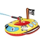 Inflatable Pool Floats Kids with Water Gun, Pirate Ship Pool Floats for Toddlers, Blow Up Pool To...