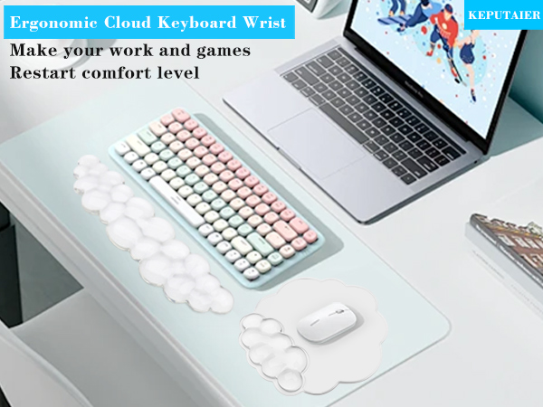 Gel Cloud Keyboard and Mouse Wrist Rest