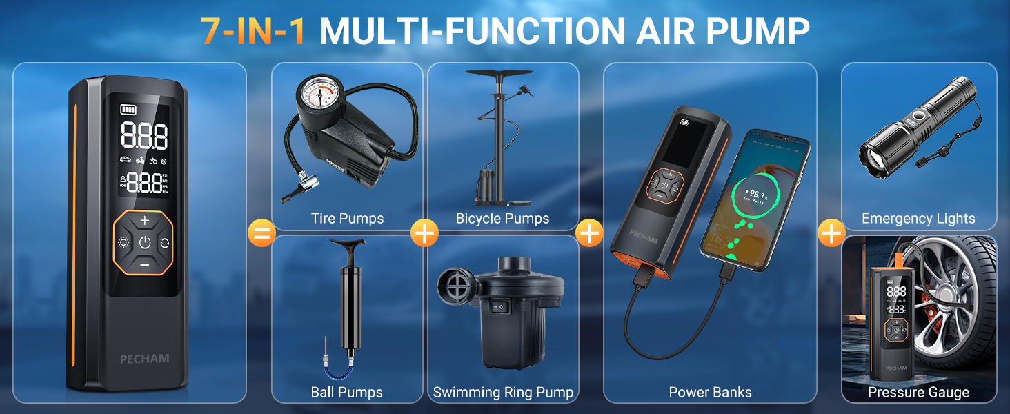 Tire Inflator Portable Air Pump