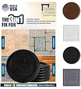 Stable the Table-6 Pack-Black Round, Furniture Leveler & Riser, Anti-Slip Sofa Gripper for Hardwo...