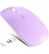 FYBC Bluetooth Wireless Mouse for iPad Pro Mac PC MacBook Laptop | Slim Portable Rechargeable Mou...