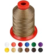 1000 Meters FIVEIZERO Extra Strong Upholstery Thread,Khaki Bonded Nylon Thread for Denim Leather,...