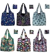 6 Pack Reusable Grocery Bags Heavy Duty with Handles, Reusable Shopping Bags for Women, Foldable,...