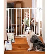 Babelio Baby Gate for Stairs, Kitchen & Doorways, 26-43" W 28" H No Bottom Bar| Easy Installation...