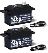 Miuzei 14kg Low Profile Servo High Torque Servo Motor Metal Gear Digital Steering Servo for 1/10 ...