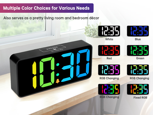 rgb bedroom clock