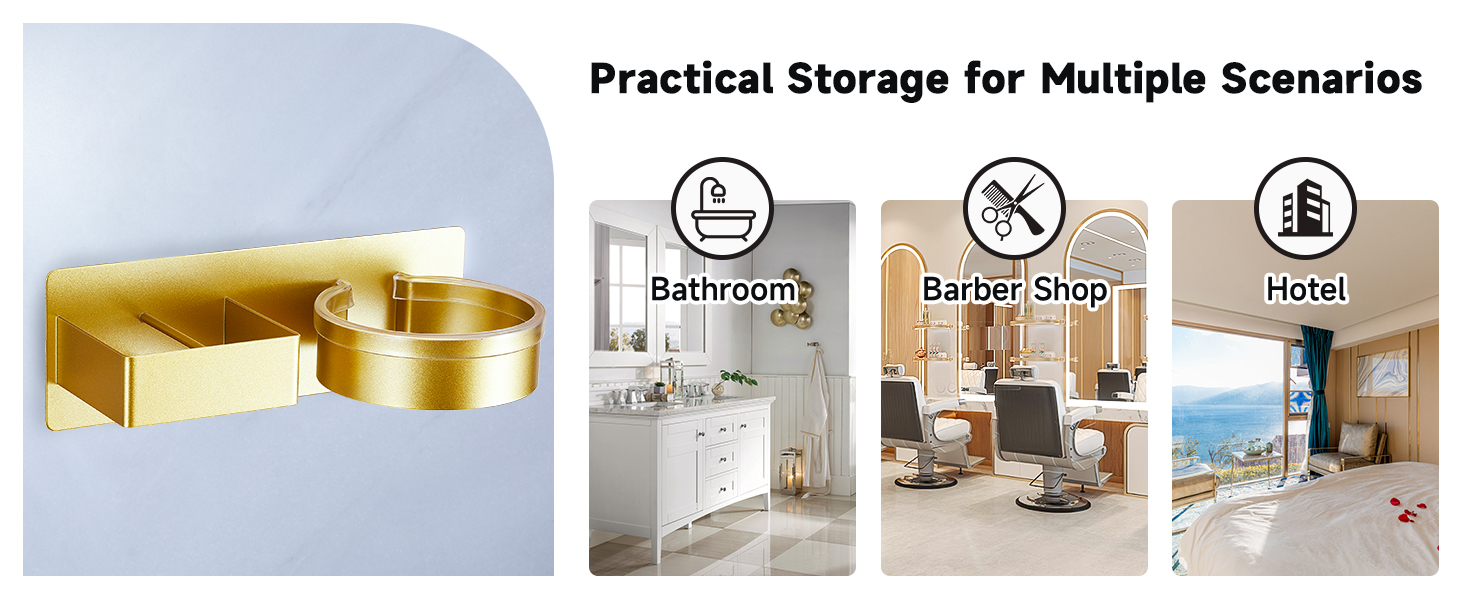 Text reads 'Practical Storage for Multiple Scenarios'. Collection of storage organization images showing closets and shelving units with various items neatly arranged.