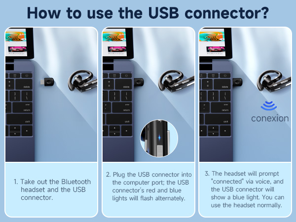 how to use the usb connector