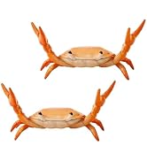 Calsgkspray 2Pcs Creative Crab Pen Holder Weightlifting Crabs Pen Stand Storage Rack, Office Desk...