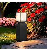 Outdoor Landscape Path Light Modern Black Waterproof Bollard Light Outside Housing Pathway Light ...