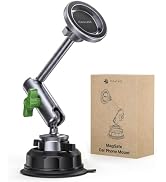 miracase Heavy Duty Aluminum Alloy Car Phone Holder for Magsafe, CNC Machined Metal Arm w/Frictio...