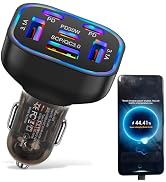 6 in 1 Multi Port USB C Car Charger Adapter PD 30W 6 Ports Super Fast Charging Cigarette Lighter ...