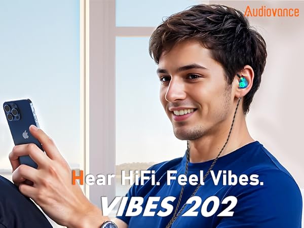 Audiovance Vibes 202 Clear_HiFi Wired Earbuds