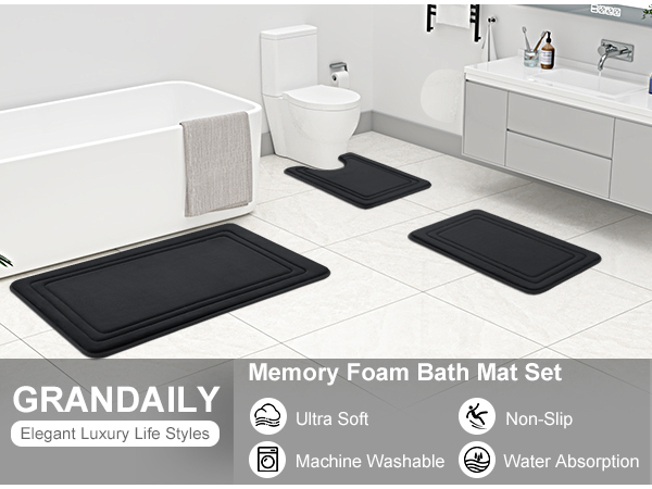 Grandaily Memory Foam Bath Mat