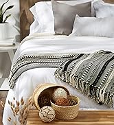 Throw blanket placed across bed