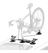 ROCKBROS Electric Suction Cup Bike Rack Aluminum Alloy Sucker Rooftop Bike Rack for 1-3 Bikes Car...