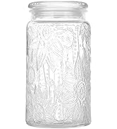 Custde 35 floz Glass Storage Jars With Airtight Lid, Canister For Kitchen Counter with Glass Lid,...