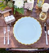 light blue scalloped paper plates with gold foil baby blue and gold dessert plates blue dinner plate