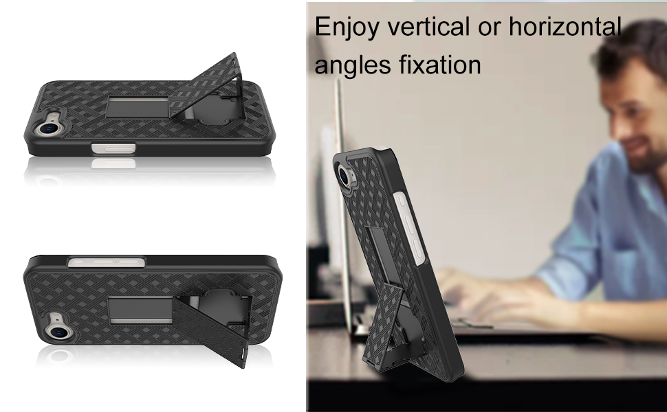 Ailiber for iPhone 16e Belt Clip Case Holster with Screen Protector
