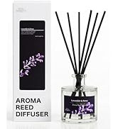 BITSOTA Reed Diffuser Set, Lavender & Rose 3.52 oz (100ml) Scented Diffuser with Sticks Home Frag...