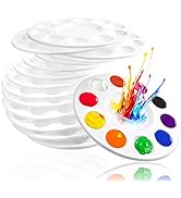 inifus 22 PCS Paint Tray Palettes for Kids, Plastic Paint Pallet with 10 Wells, Acrylic Artist Pa...