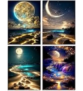 Muzagroo Art Moon Diamond Painting Kits for Adults, 5D Diamond Art Kits for Beginners, DIY Diamon...