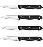 BEWOS 4-Piece Paring Knife Set - Paring Knives with Ergonomic Handle, 3.5 Inch Triple Rivet Parin...