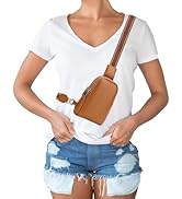 Peicees Mini Leather Crossbody Bags for Women Fanny Packs Travel Sling Bag Cross Body Bag Womens ...