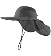 Zylioo 3XL/2XL/XL/L/M UV Boonie Sun Hat,Oversize Quick Dry Breathable Fishing Hats,UPF Cool Summe...