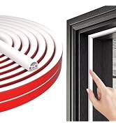 ESUFEIR 19.7 Feet Weather Stripping Door Seal Strip,Self-Adhesive Rubber Door Weather Stripping I...