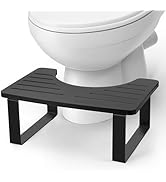 Bamboo Toilet Stool,Potty for Pooping,Portable Squatting Pan with Dual Anti Slip Design,Bathroom ...
