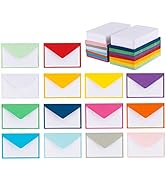 140 Mini Envelopes With White Blank Note Cards, Mini Envelopes 4"x 2.7" For Business Cards, Gift ...