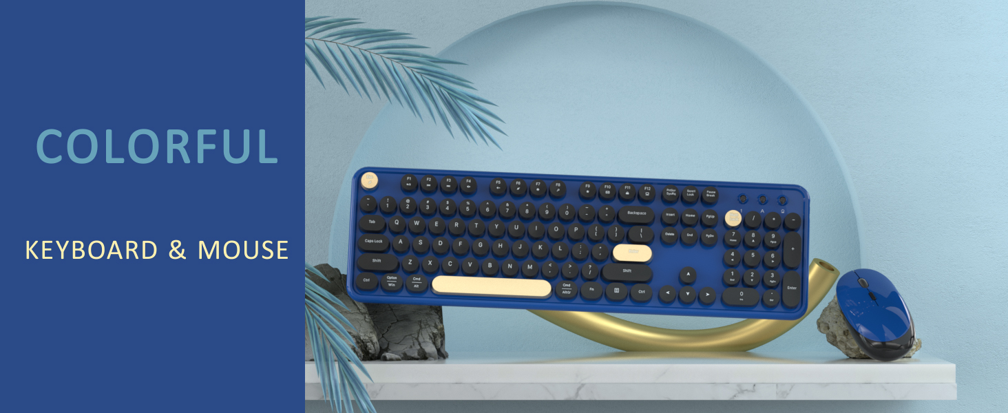 colorful keyboard and mouse wireless