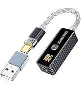 Daakro Headphone Amplifier - USB C to 3.5mm HiFi Audio Adapter 32bit/768KHz,Plug and Play Hi-res ...