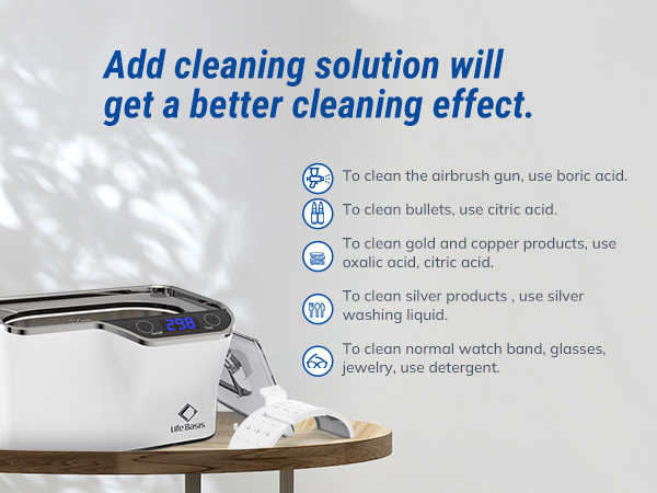 Add cleaning solution will get a better cleaning effect