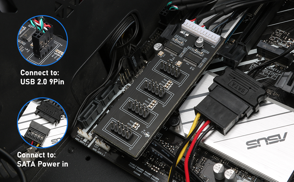 9pin header splitter usb header splitter 9pin USB Header