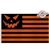 Arosche Halloween Flag 3x5 Ft Double Sided Printed Orange Black Stripes Jack O' Lantern Pumpkin N...