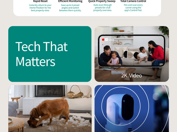 Arlo Essential Indoor Pan Tilt Security Camera 2K