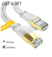 Cat 8 Ethernet Cable 3 FT, Outdoor&Indoor High Speed Heavy Duty Network LAN Internet Cable,SFTP G...