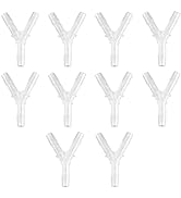Oxygen Tubing Connectors Y Splitter - 10-Pack - Oxygen Therapy, Cannula Connector Compatible with...