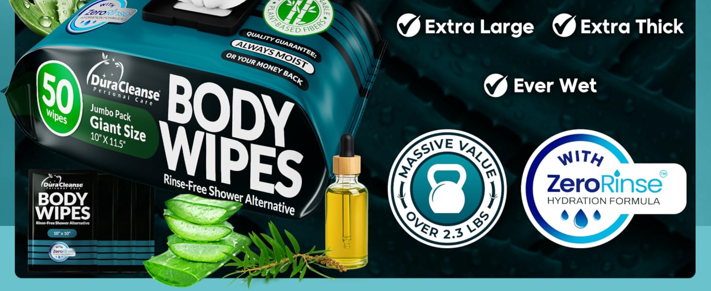 Body Wipes Extra Large Thick Ever Wet
